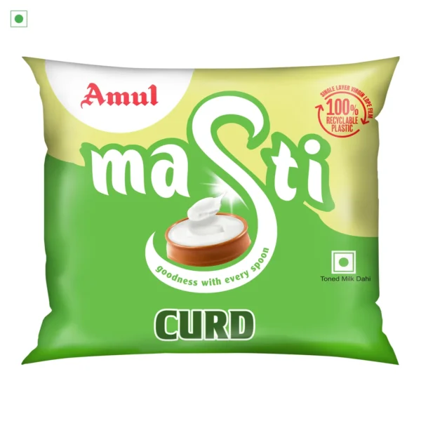 Amul Masti Curd (450g Pouch) – Thick, Creamy & Naturally Fresh
