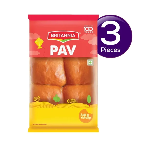 Britannia Pav (200g x 3) – Soft, Fluffy & Perfect for Snacks